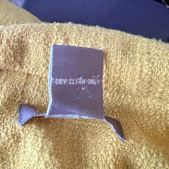 Kenar Retro Short Sleeve Blazer Jacket Sz 8  Mustard Lined Lightweight Collared - Picture 8 of 8